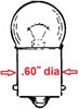 Picture of Bulb, single contact, 12 Volt, B-13466-12V
