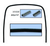 Picture of Back Roll-Down Window Channel Kit with Stainless Bead,  1935-1936, 48-46108 -SS