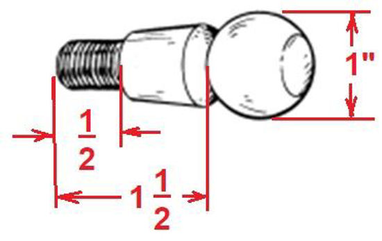 Drag Link Ball Stud, B-3311. Joe's Antique Auto Parts